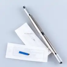 1 шт., горячая Распродажа, три в одном, ручная Татуировка для бровей, макияж, ручка с 50 лезвиями, профессиональные иглы для макияжа