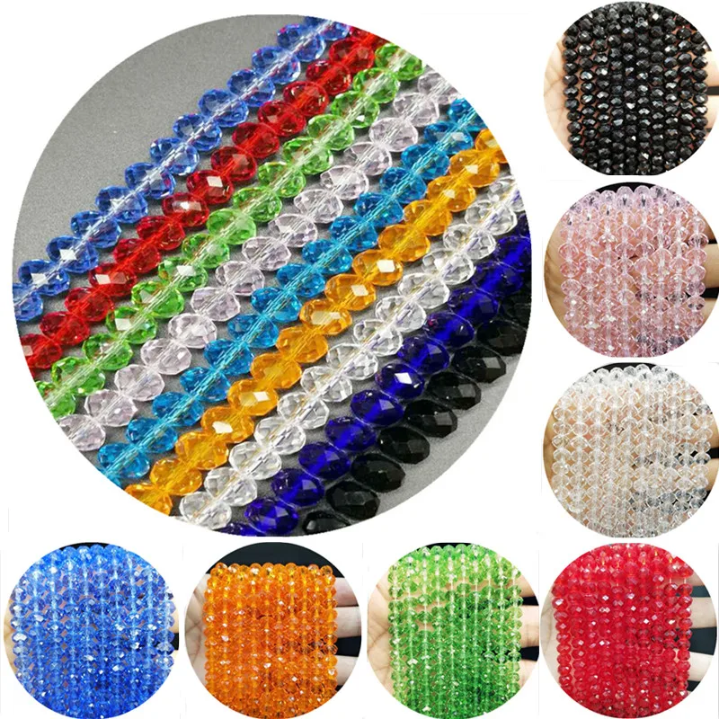 

New 4/6/8mm Cheap Hot Fashion Scattered beads DIY Crystal Glass Beads Assorted Colorful Spacer Beads for Bracelet Jewelry Making