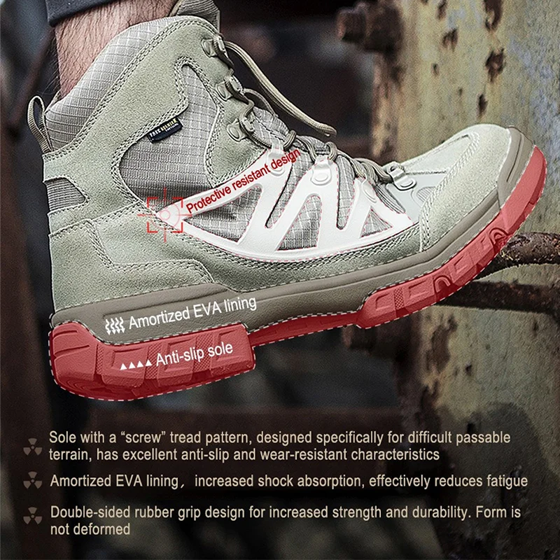 FREE SOLDIER тактические ботинки со средними берцами“Дух войны”анти-слип, износостойкие, подходящие для пешего туризма