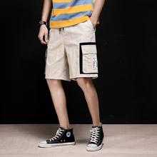 MRDONOO летние мужские стиль сафари Свободные повседневные шорты спортивная одежда карманные шорты хип-хоп Уличная шорты 2XL 301C-DK286