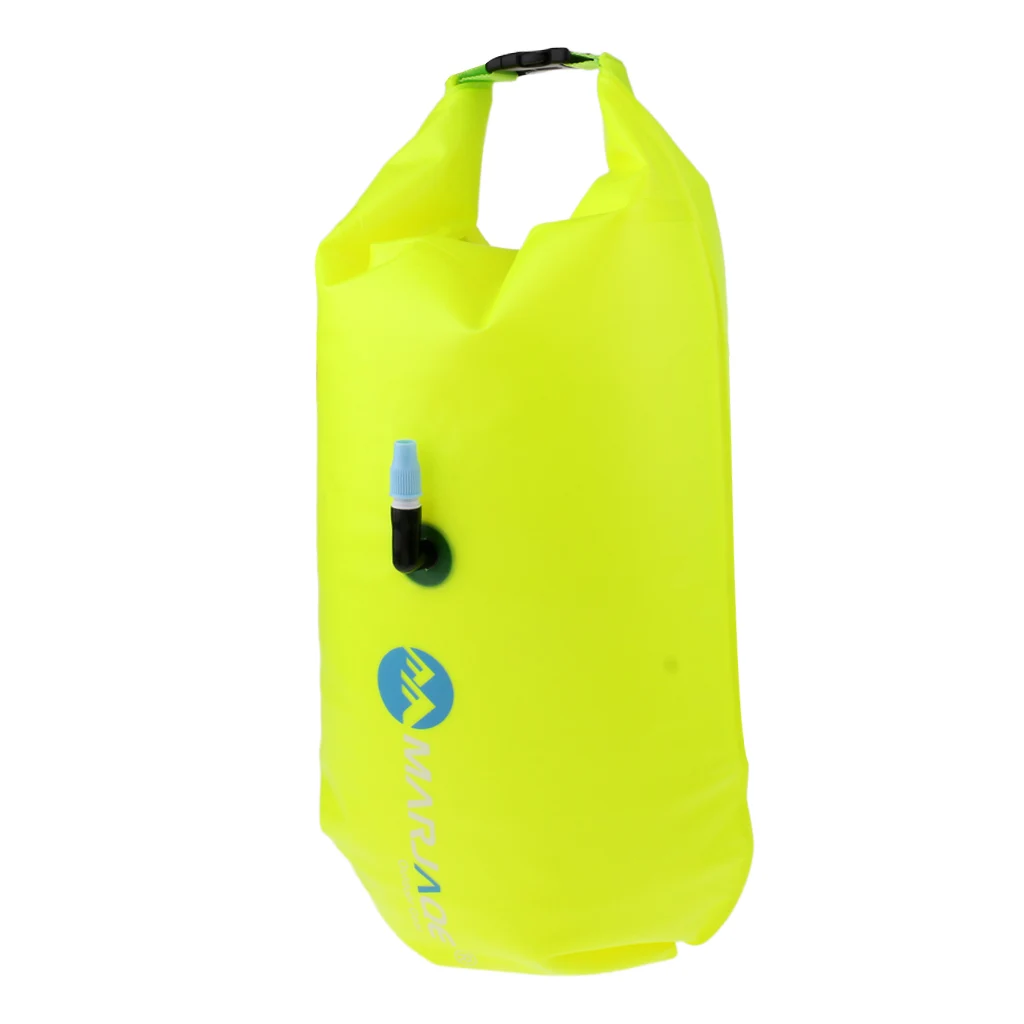Highly Visible Waterproof Air Bag Swim Buoy Swimming Tow Float Dry Bag with Waistbelt for Inflatable Buoy Open Water Swimming
