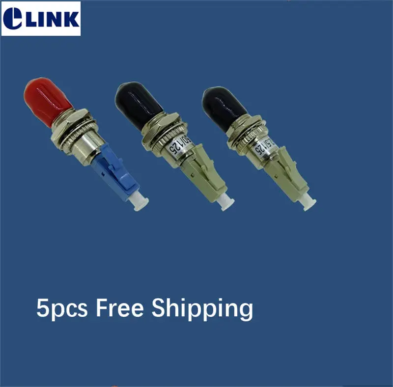 LC-ST hybrid coupler male to female VFL use fiber optic SM MM APC connector ftth adapter free shipping fibra optica ELINK 5PCS