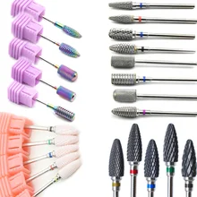 Керамический сверло для ногтей из карбида вольфрама, дрель для ногтей, электрическая дрель для маникюра, фреза для ногтей, аксессуары, пилка для маникюра