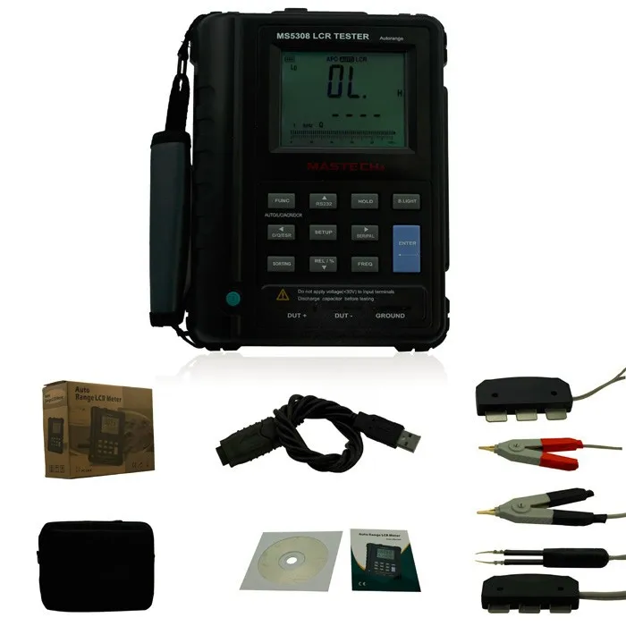  Mastech MS5308 Handheld Professional Auto Range Digital LCR Meter Inductance Capacitance Resistance