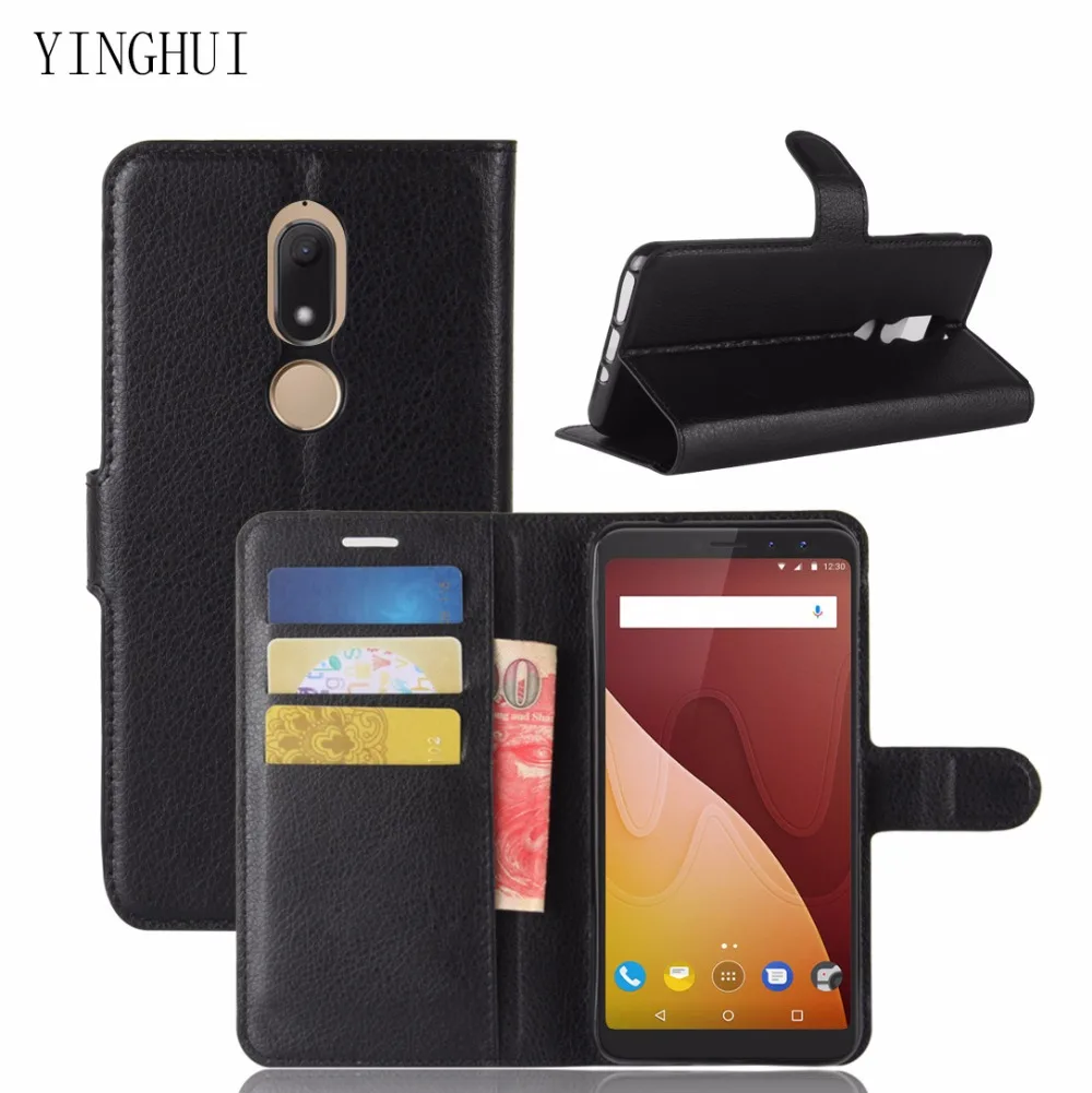 

YINGHUI For Wiko view prime Case Coque Fundas Soft TPU Silicone Flip Back Cover Leather Phone Case for Wiko View Prime 5.7