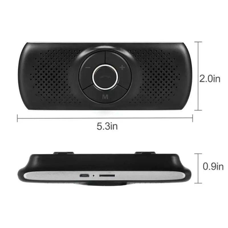 VODOOL T826 Bluetooth громкой связи автомобильный комплект беспроводной Авто SIRI динамик телефон TF Музыка MP3-плеер подключение 2 телефона Солнцезащитный козырек динамик