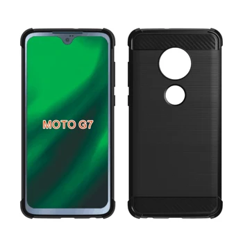 

10PCS/LOT.Shock Absorption Cover Soft TPU Anti Scratch Carbon Fiber Design Back Case for Moto G7/MOTO G7 PLUS