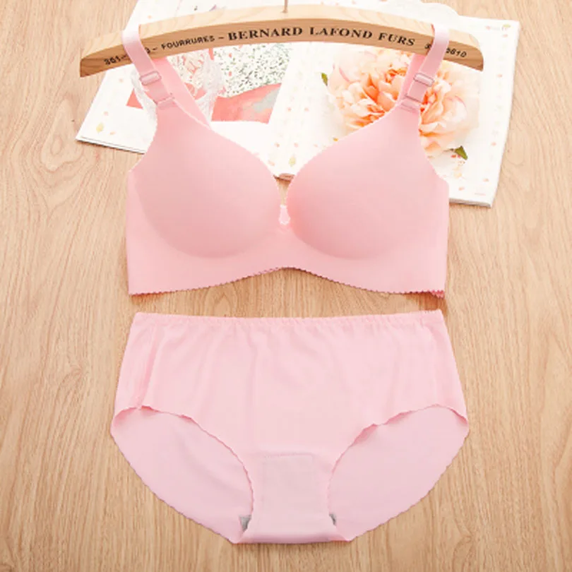 Бюстгальтер пуш ап Baharcelin бесшовный розовый и зеленый цвета|bra underwear set|underwear setsweet bra