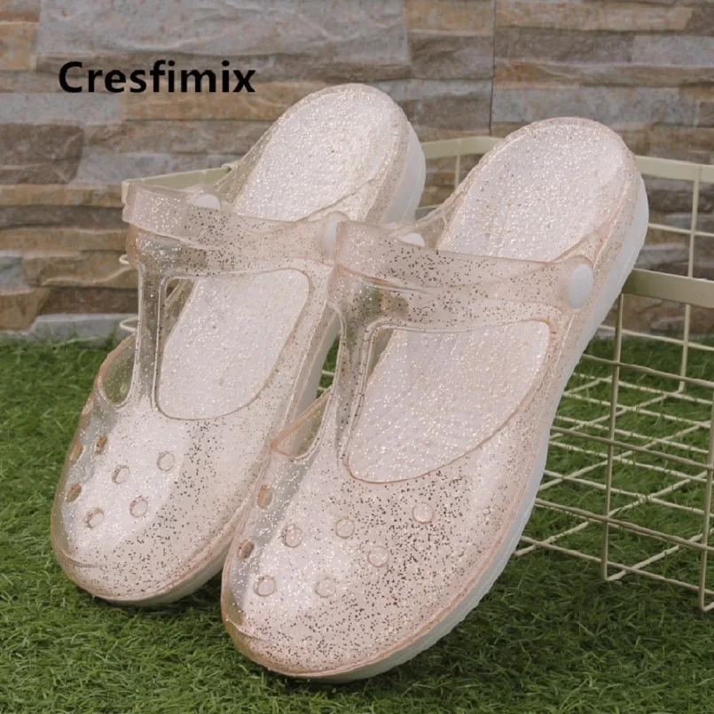Cresfimix/милые женские прозрачные сандалии с круглым носком; женские весенние сандалии с вырезами; красивые женские сандалии; sandales pour femmes; a5076