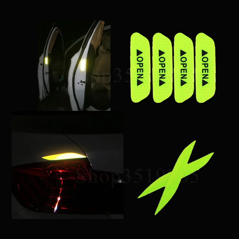 

OPEN Car Door Stickers Auto Warning Safety Mark Reflective Stickers For BMW 1 2 Serive F0 F1 F22 F20 E87 F22 F45 2004 2008-2017