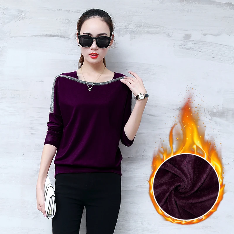 2019 invierno blusa camisas casuales de las mujeres o-Cuello de manga larga de terciopelo, plus tamaño ropa de mujer blusas femininas ropa de mujer 2019 invierno blusa camisas casuales de las mujeres o-Cuello de manga larga de terciopelo, plus tamaño ropa de mujer blusas femininas ropa de mujer