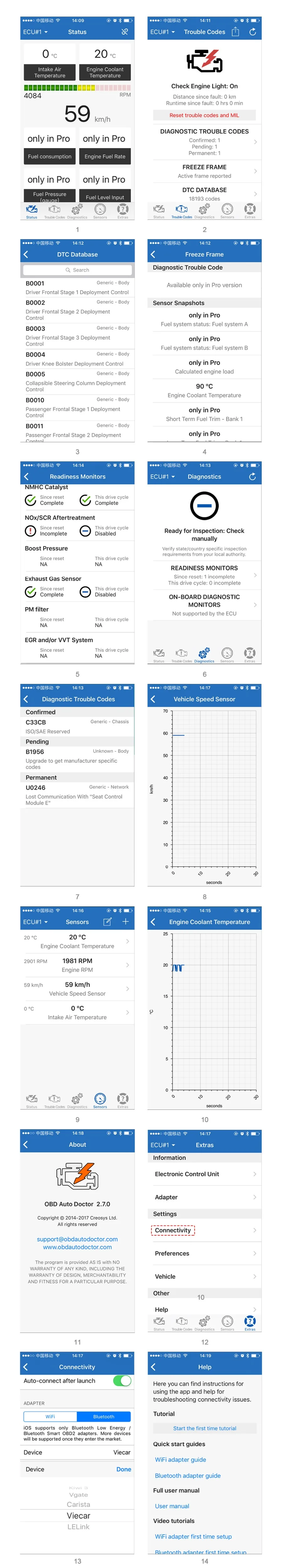 Viecar Elm 327 V1.5 OBD2 Bluetooth 4,0 сканер ELM327 V1.5 с PIC18F25K80 для IOS/Android OBD 2 Автомобильный диагностический инструмент