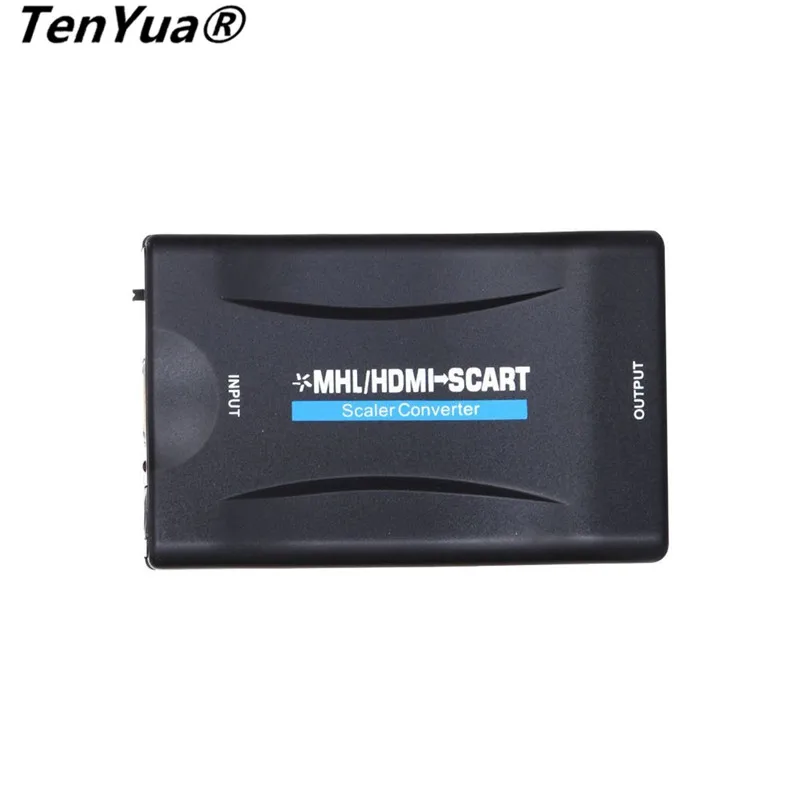  TenYua Ingresso HDMI A SCART Convertitore 1080 P AV Segnale Adattatore Video Audio di Alto Livello 