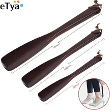 ETya 1 шт. Профессиональный деревянный рожок для обуви для женщин и мужчин, портативная Гибкая ложка, удобная ручка, рожок для обуви