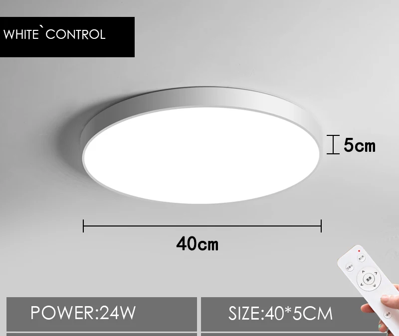 Светодиодный потолочный светильник современная лампа для гостиной светильник для спальни кухни поверхностное крепление скрытая панель Пульт дистанционного управления - Цвет корпуса: remote control