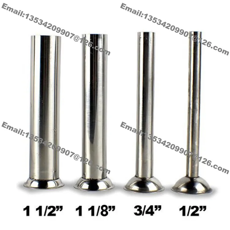 Free Shipping 16mm 22mm 32mm 38mm Stainless Steel Sausage Stuffing