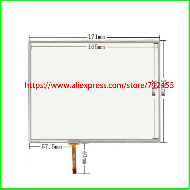 

New 8" inch 4 wire Resistive touchscreen 171mm*131mm 171*131mm for CAR GPS Industrial control touch screen digitizer panel