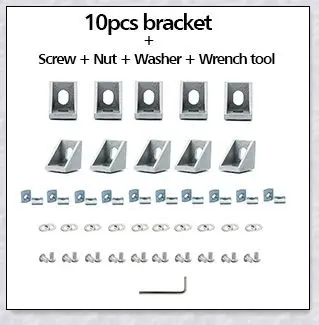 50 шт. слот 6 угловой L кронштейн-соединитель крепежный соединитель алюминиевый профиль аксессуары