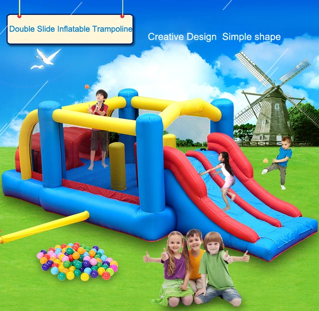 New Arrival Giant Dual Slide Inflatable Castle Jumping Bouncer New Arrival Giant Dual Slide Inflatable Castle Jumping Bouncer Obstacle Course Bouncy Kids Outdoor Play Toys And