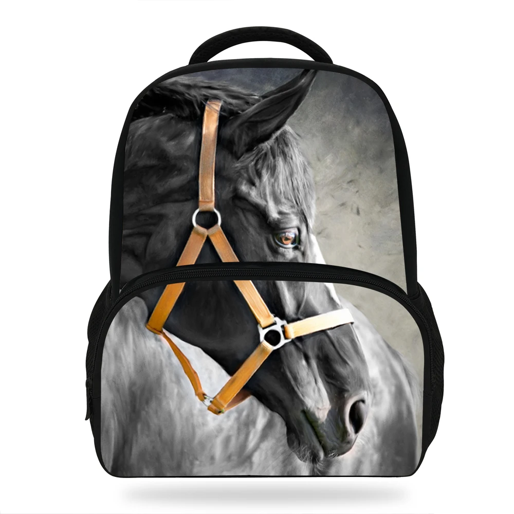 14Inch Hot Sale Children School Bagpack For Boys Girls Horse Print