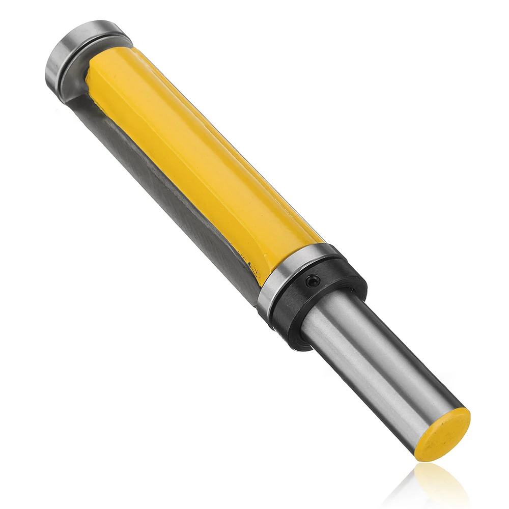 

Milling Cutter 1/4" Shank Template/Trim Router Bit With Routing Cutters Top & Bottom Ball Bearings Woodworking Tool