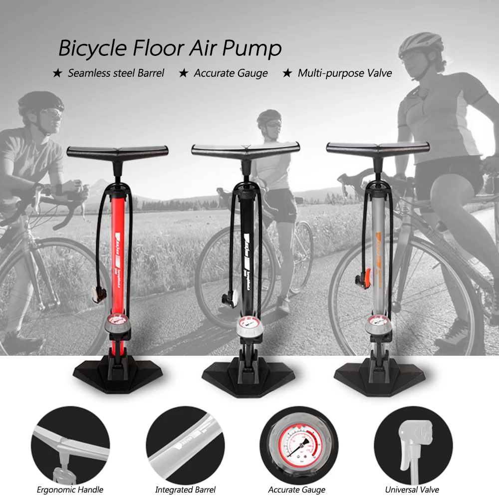 SAHOO велосипедный напольный воздушный насос с верхним барометром напольного типа для езды на велосипеде 17psi датчик высокого давления для велосипедных шин инструмент для велосипеда