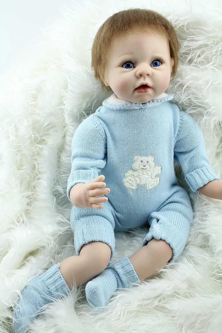 55 см новый винил Симпатичные Super моделирование Reborn Baby Doll Реалистичного подарок для детей Рождество присутствует Подставки для фотографий