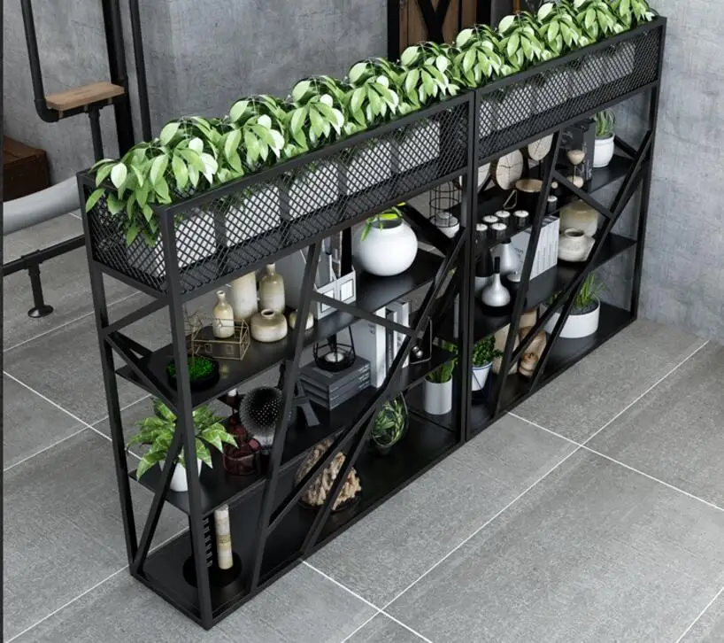 Irregular iron arts buy content shelf flower shelf sitting room floor flower shelf coffee shop partition iron arts partition bal