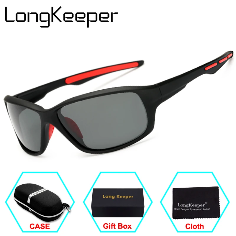 LongKeeper Для мужчин s солнцезащитные очки поляризованные очки Для мужчин Брендовые спортивные лодках вождения очки уменьшить блики с Оригинальная коробка