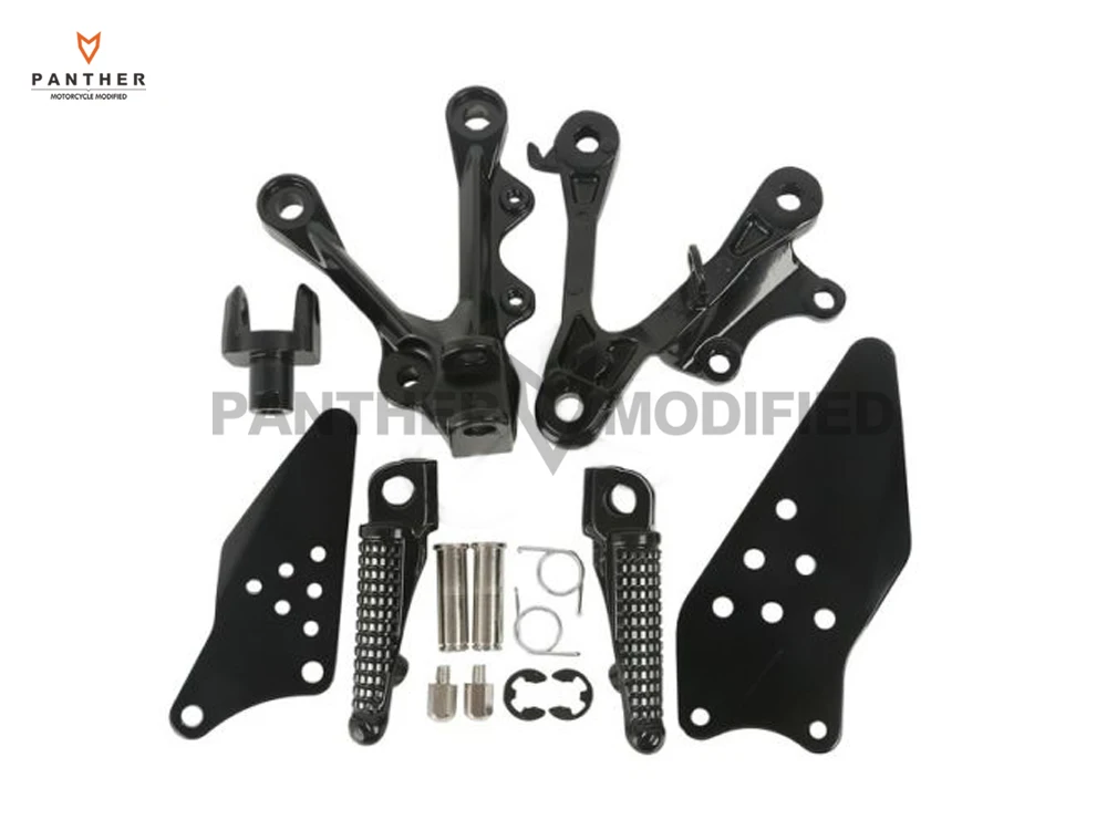 

Motorcycle Front Rider Footrest Foot Pegs Bracket Kit Moto Foot Rest Pedal case for KAWASAKI NINJA ZX6R 2009 2010 2011-2014