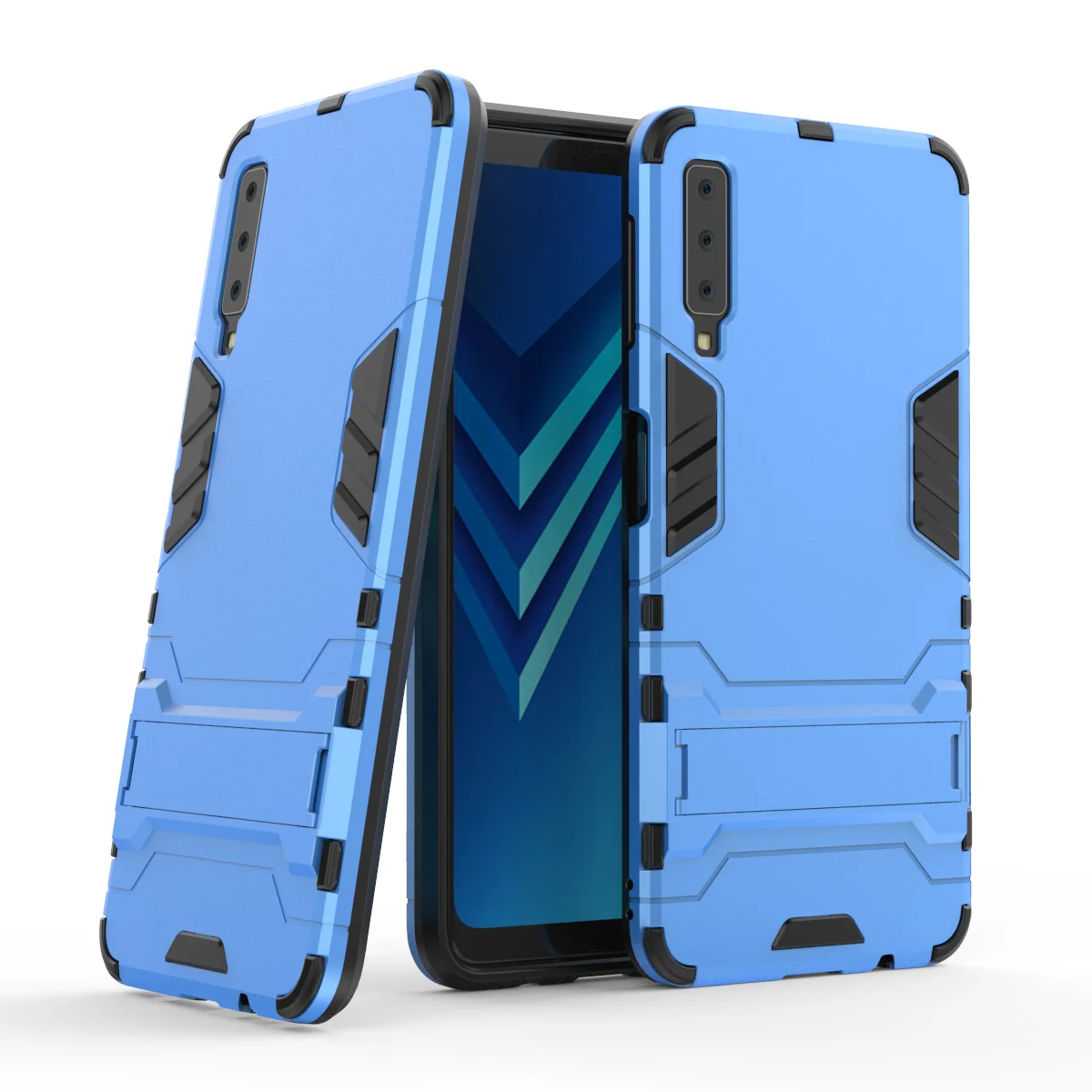 

3D Shockproof Armor Cases For Samsung Galaxy A3 A5 A6 Plus A7 2016 A710 2017 A720 2018 A750 TPU Hard Phone Cover Stand Shell