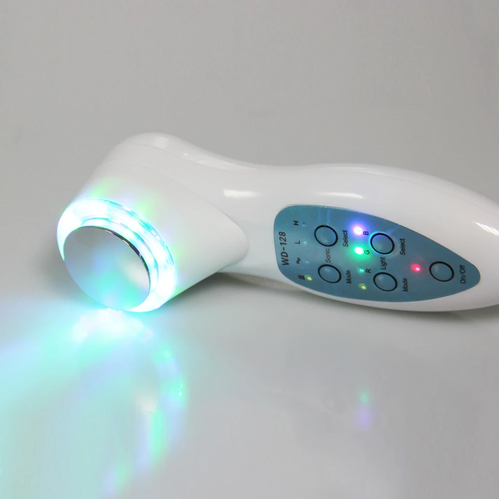 

PDT 7 Colors Photon Led Skin Rejuvenation 3Mhz Ultrasound Deep Pores Cleansing Facial Beauty Massager Machine