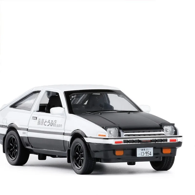 1:32 Cartoon Initial D AE86 Литые металлические автомобили модели автомобилей RX7 вытяжной