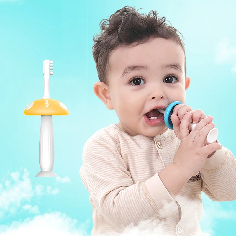 2 PCS/Sets Baby Safe Comfort Teether Toothbrush Shape Teether Silicone