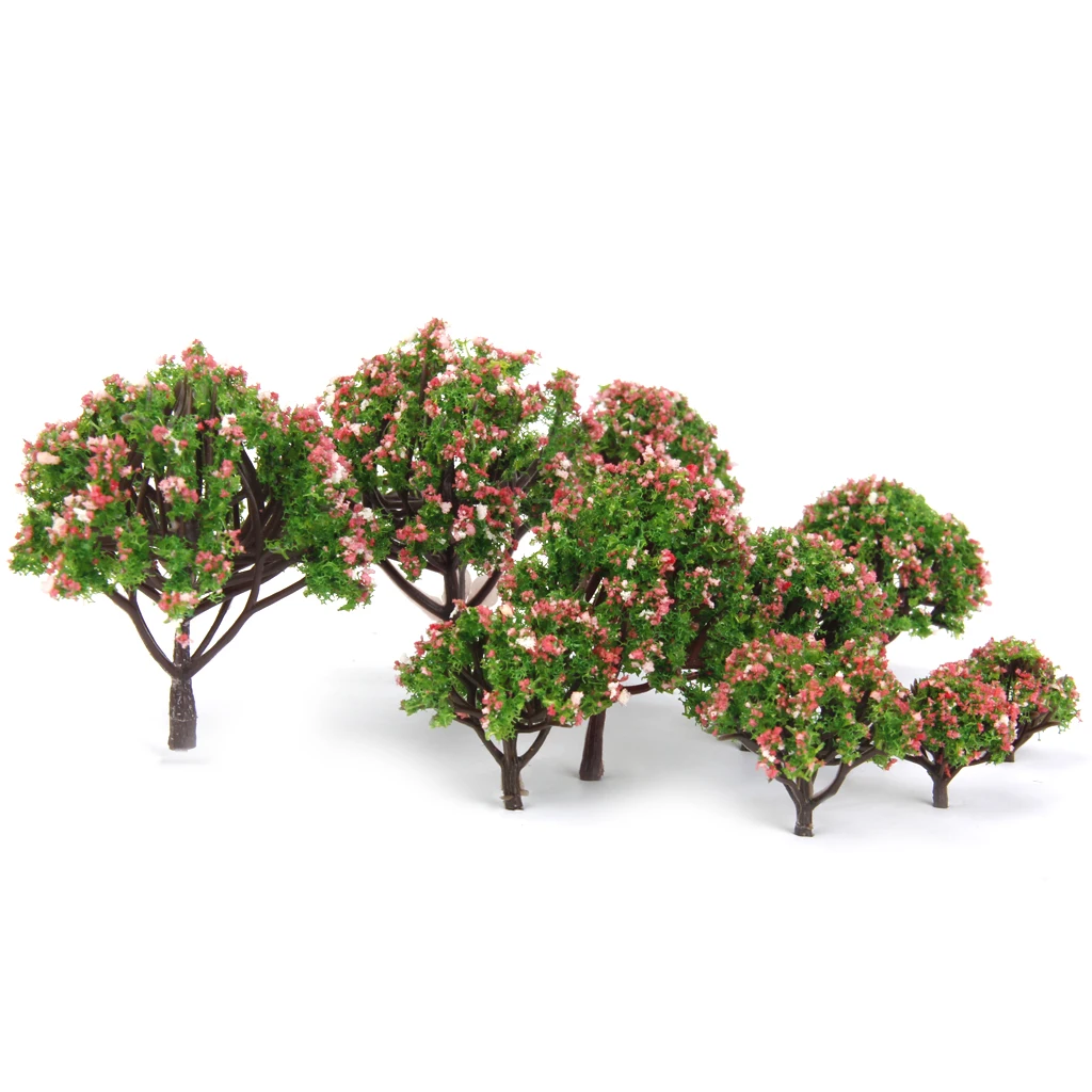 Hot Plastic Christmas Decoration Peach Trees Model Train 