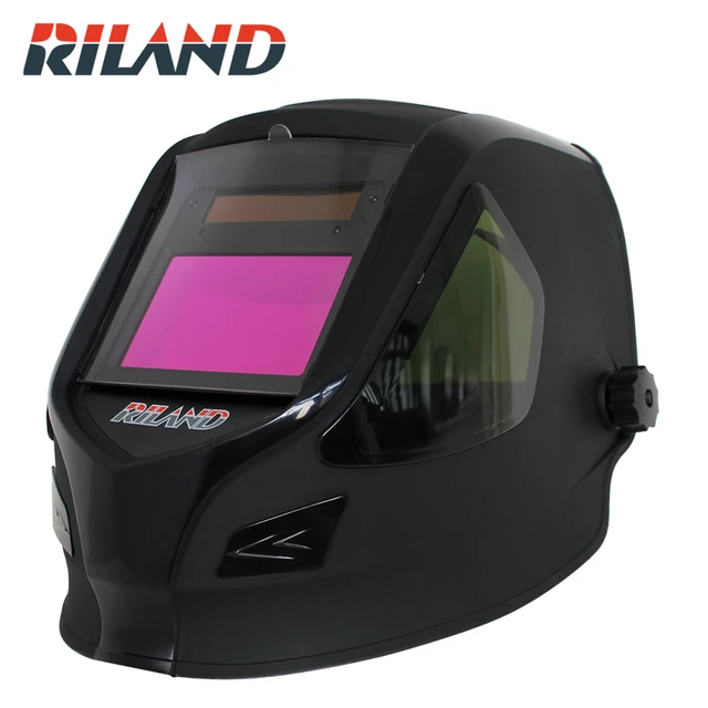 Best Offers RILAND  Solar Auto Darkening Welding Helmet/Welder Cap TIG MMA ARC MIG Welding Mask Welder Hood Solar Li Battery X9000