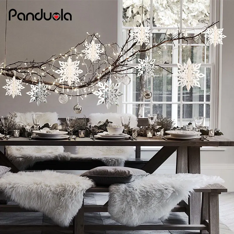 6Pcs/set 3D Paper White Blue Snowflake Ornaments Christmas Garland Holiday Festival Frozen Themed Birthday Party Home Decoration
6Pcs/set 3D Paper White Blue Snowflake Ornaments Christmas Garland Holiday Festival Frozen Themed Birthday Party Home Decoration