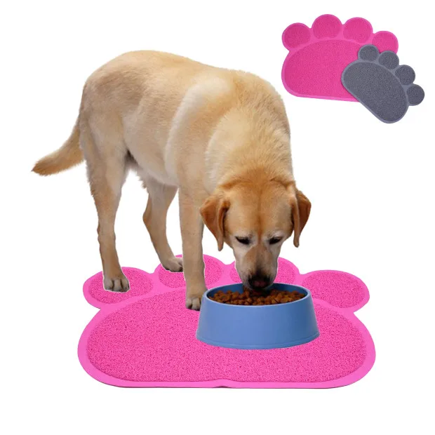 

Pet Mat Dog Puppy Cat Feeding Mat Pad Cute Dish Bowl Food Water Feed Placemat Wipe Clean Pet Supplies