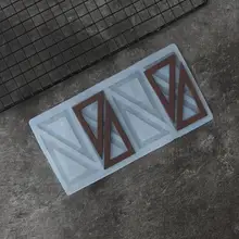 Открытый треугольный форма силикона форма для кексов украшения формы передачи лист выпечки Chablon DIY трафарет для шоколада