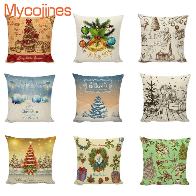 40New Design Cushion Cover Christmas Tree Pillowcase Bell Old Man Gorgeous Pine Cone Decorative Pillows 40New Design Cushion Cover Christmas Tree Pillowcase Bell Old Man Gorgeous Pine Cone Decorative Pillows