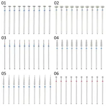 Y& W& F Новые 10 шт. 2,35 мм алмазные шлифовальные буры с хвостовиком для стоматологического шлифовального колеса формы боры MU60 Стоматологическая Полировка Боры
