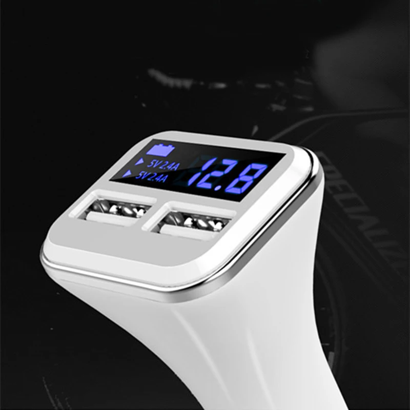 

Urbanroad Smart 2 USB Car Charger For Mobile Phone cell Car-Charger 5V 4.8A Led Display Dual Car Charger USB Charging For Iphone