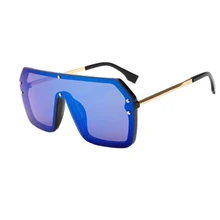 Модные солнцезащитные очки больших размеров с заклепками, современные женские винтажные брендовые дизайнерские солнцезащитные очки Oculos De Sol UV400