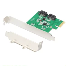 2 Порты и разъёмы SATA 6 Гбит/с PCI Express контроллер карты RAID 0 RAID1+ PCI-e для двойной SATA 3,0 с PCIe низкий кронштейн