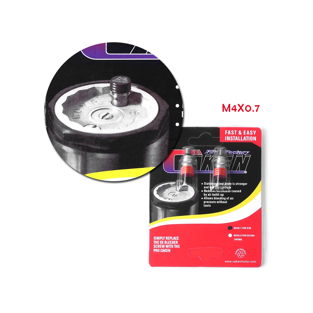 1 Pair Motorcycle Motorbike M4X0.7 Fork Air Pressure Bleeder Valves for