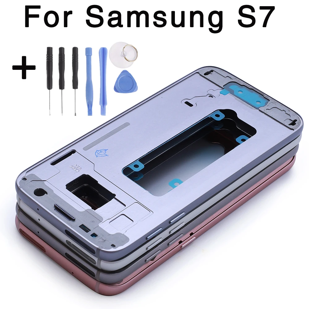 Для Samsung Galaxy S7 G930F edge G935F средняя пластина рамка Корпус со всеми мелкими деталями |