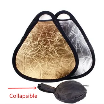 

Handheld 30cm Collapsible Reflector Disc with Gold Silver Color in one Panel for Camera Photography Flash Diffuser Panel