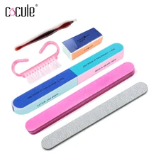 Cocute 6 шт. набор инструментов для макияжа ногтей для ногтей пилинг ногтей Полировка полосы кисти профессиональный набор подарок
