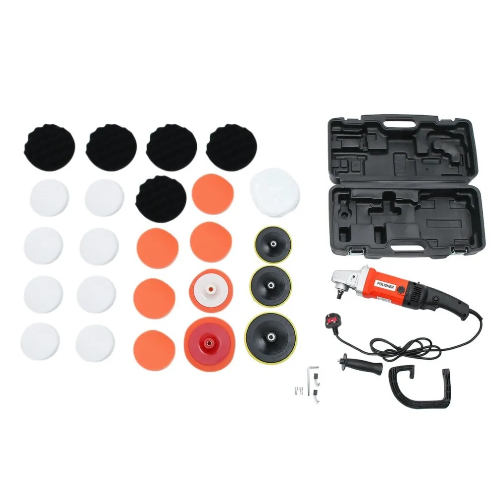 

Electric Vehicle Polisher Buffer Polishing Machine Deluxe Set 1400w Variable Speed Polisher with Digital Readout