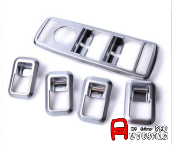 

For Mercedes-Benz GLK-Class X204 2013-2015 Silver ABS Matt Interior Door cover armrest Window Switch Button Cover trim 4pcs